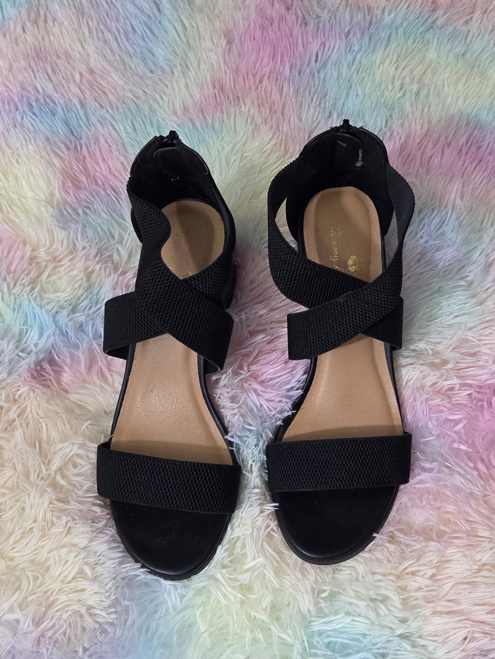 Tommy Bahama Black Strappy Block Heel Sandals Thalia